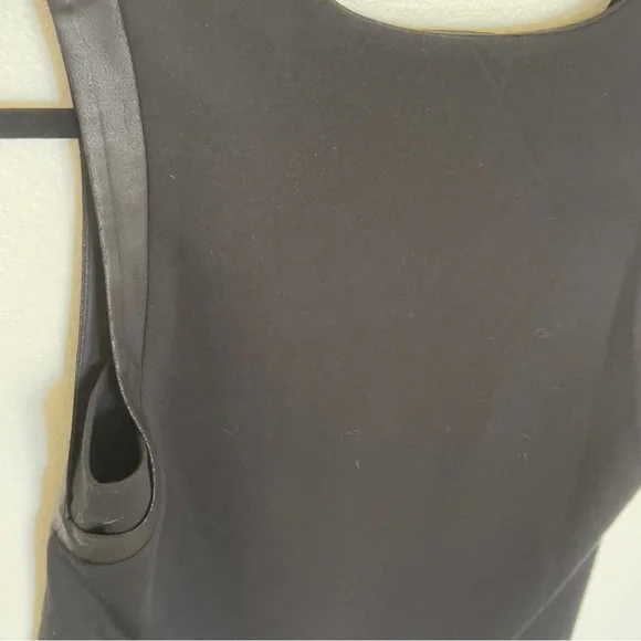 Halogen Faux Leather Black Media Sleeveless Top Size Small - Picture 7 of 8